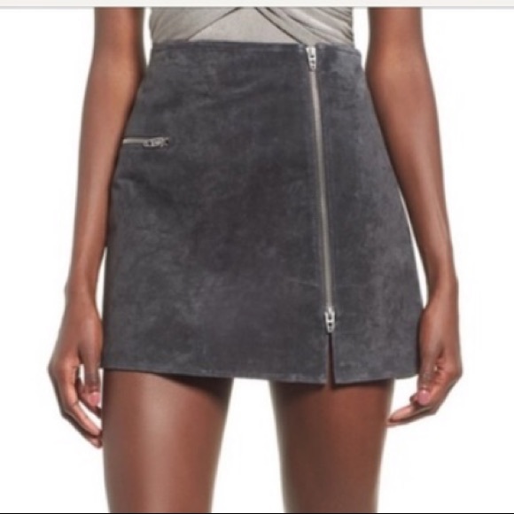 Blank NYC Dresses & Skirts - Blanknyc Asymmetrical Zip Suede Skirt